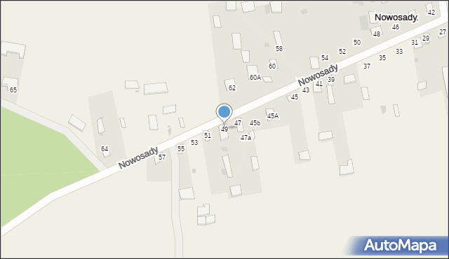 Nowosady, Nowosady, 49, mapa Nowosady