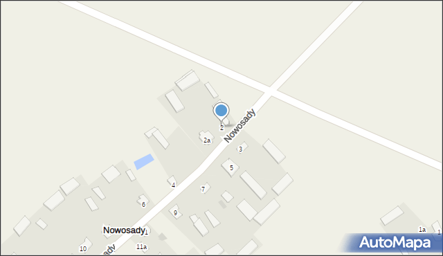 Nowosady, Nowosady, 2, mapa Nowosady