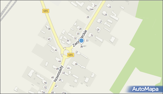 Nowosady, Nowosady, 35, mapa Nowosady