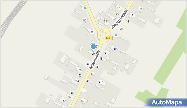 Nowosady, Nowosady, 46, mapa Nowosady