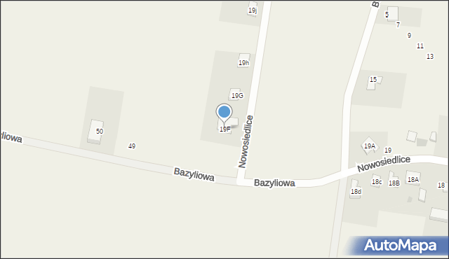 Nowosiedlice, Nowosiedlice, 19F, mapa Nowosiedlice
