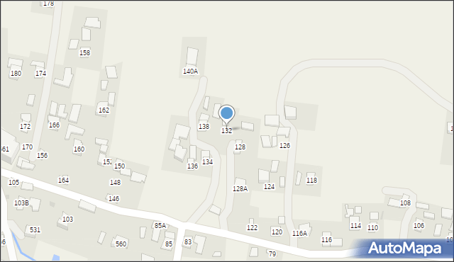 Nowosielce, Nowosielce, 132, mapa Nowosielce