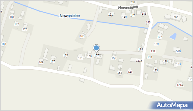 Nowosielce, Nowosielce, 157, mapa Nowosielce