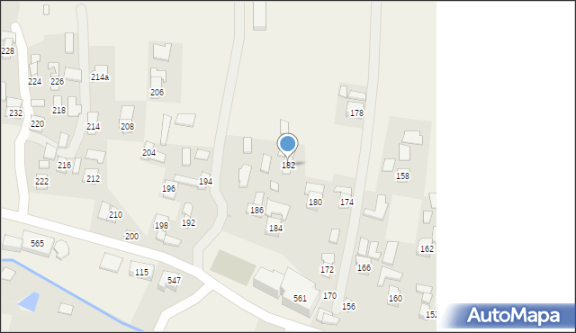 Nowosielce, Nowosielce, 182, mapa Nowosielce