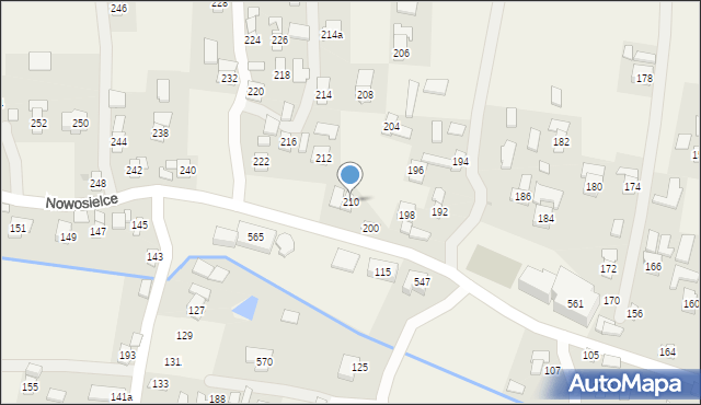 Nowosielce, Nowosielce, 210, mapa Nowosielce