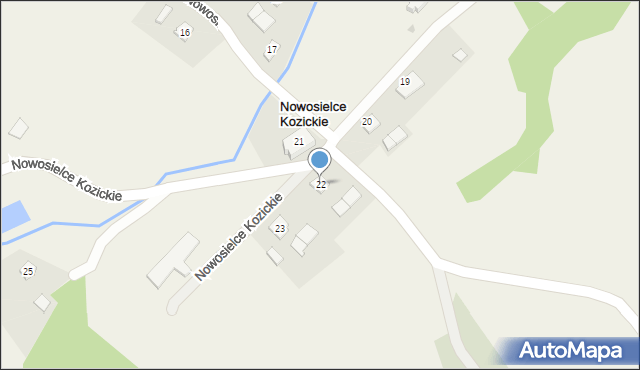 Nowosielce Kozickie, Nowosielce Kozickie, 22, mapa Nowosielce Kozickie