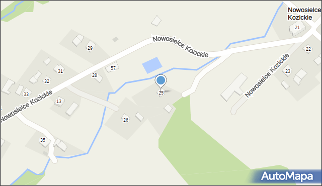 Nowosielce Kozickie, Nowosielce Kozickie, 25, mapa Nowosielce Kozickie