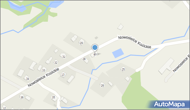Nowosielce Kozickie, Nowosielce Kozickie, 57, mapa Nowosielce Kozickie
