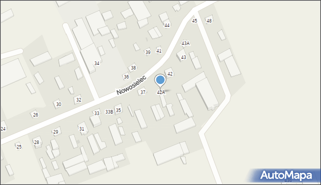 Nowosielec, Nowosielec, 42A, mapa Nowosielec