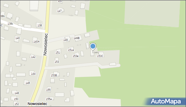 Nowosielec, Nowosielec, 153d, mapa Nowosielec