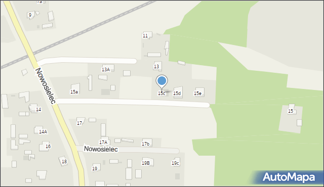 Nowosielec, Nowosielec, 15c, mapa Nowosielec