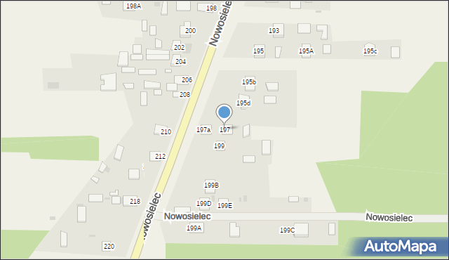 Nowosielec, Nowosielec, 197, mapa Nowosielec