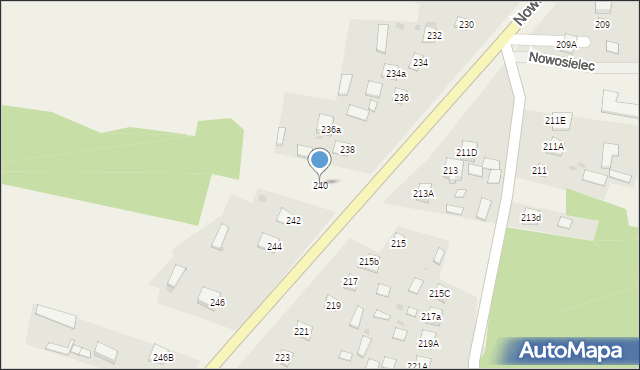 Nowosielec, Nowosielec, 240, mapa Nowosielec