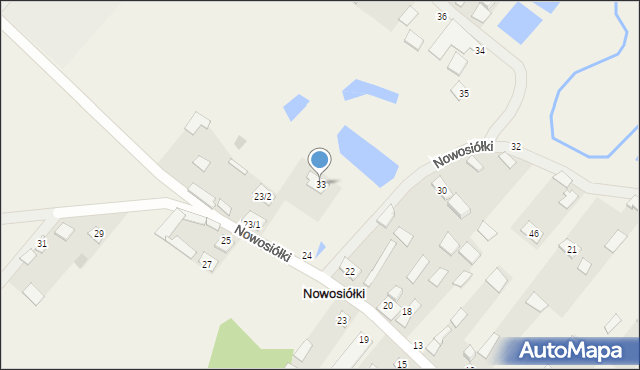 Nowosiółki, Nowosiółki, 33, mapa Nowosiółki