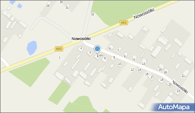 Nowosiółki, Nowosiółki, 4, mapa Nowosiółki