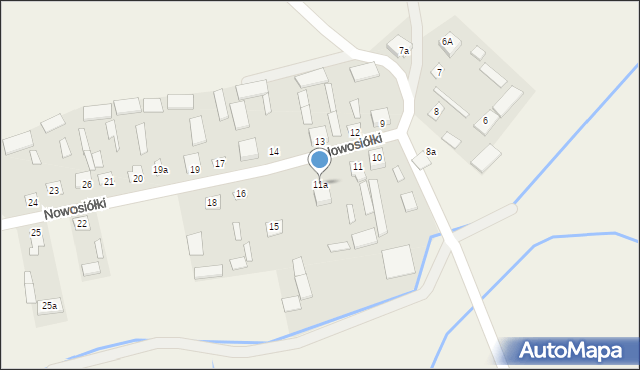 Nowosiółki, Nowosiółki, 11a, mapa Nowosiółki