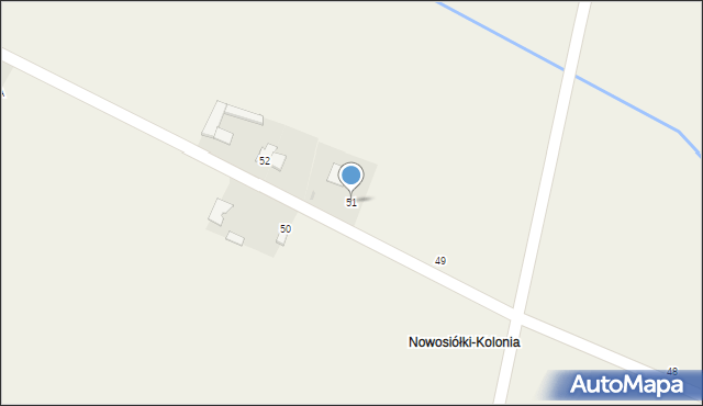 Nowosiółki, Nowosiółki, 51, mapa Nowosiółki