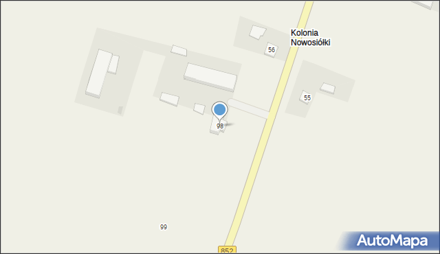Nowosiółki, Nowosiółki, 98, mapa Nowosiółki