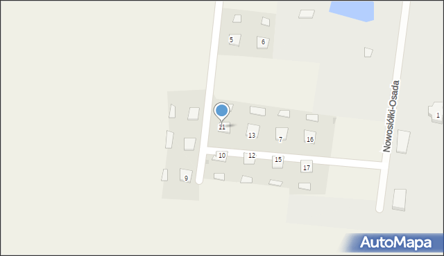 Nowosiółki, Nowosiółki-Osada, 11, mapa Nowosiółki