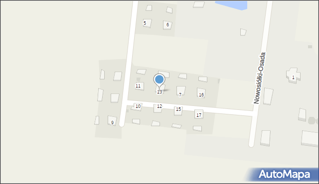 Nowosiółki, Nowosiółki-Osada, 13, mapa Nowosiółki