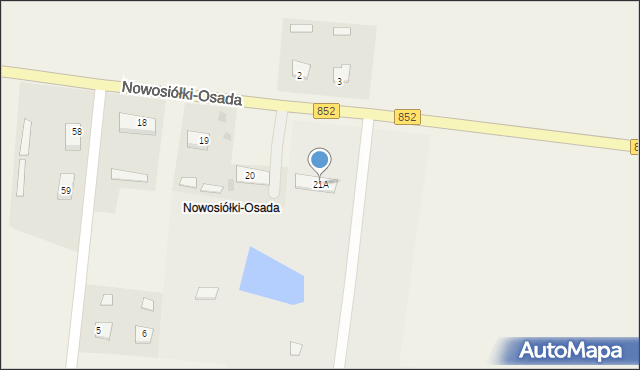 Nowosiółki, Nowosiółki-Osada, 21A, mapa Nowosiółki