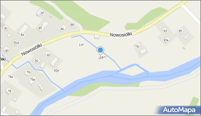 Nowosiółki, Nowosiółki, 115, mapa Nowosiółki