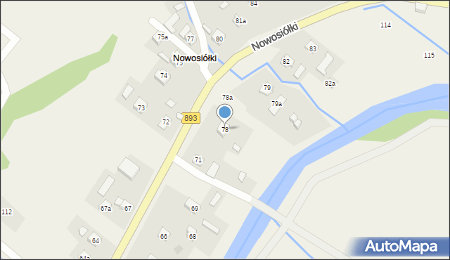 Nowosiółki, Nowosiółki, 78, mapa Nowosiółki