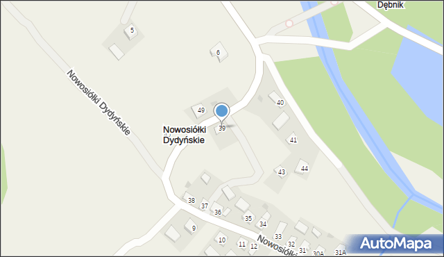 Nowosiółki Dydyńskie, Nowosiółki Dydyńskie, 39, mapa Nowosiółki Dydyńskie