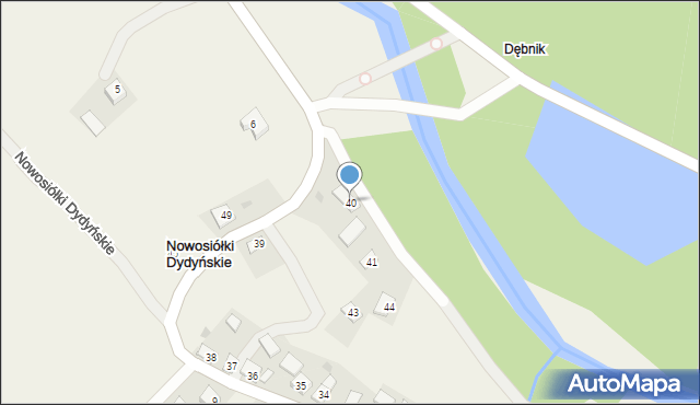 Nowosiółki Dydyńskie, Nowosiółki Dydyńskie, 40, mapa Nowosiółki Dydyńskie