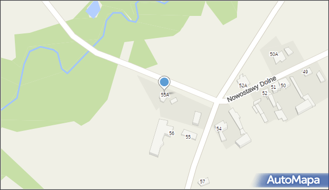 Nowostawy Dolne, Nowostawy Dolne, 55A, mapa Nowostawy Dolne