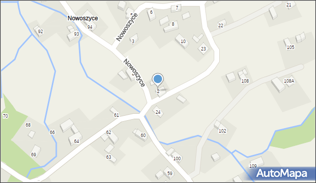 Nowoszyce, Nowoszyce, 2, mapa Nowoszyce