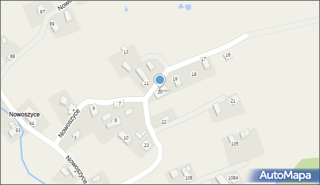 Nowoszyce, Nowoszyce, 20, mapa Nowoszyce