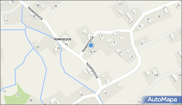 Nowoszyce, Nowoszyce, 3, mapa Nowoszyce