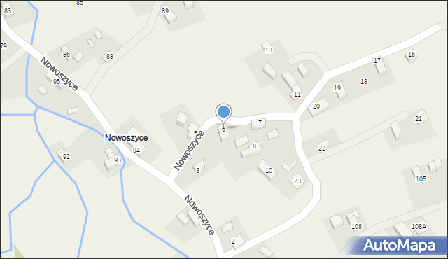 Nowoszyce, Nowoszyce, 6, mapa Nowoszyce