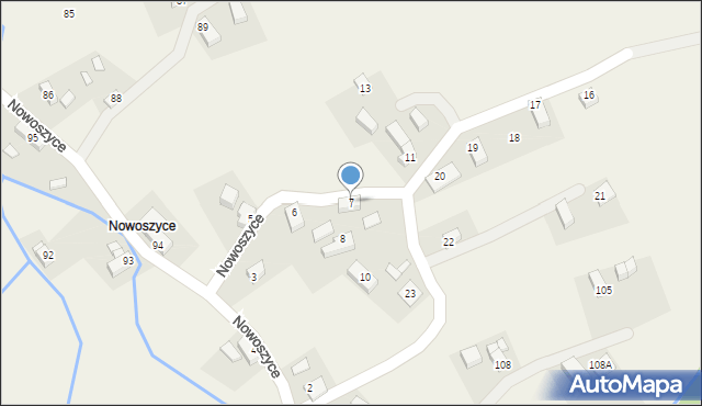 Nowoszyce, Nowoszyce, 7, mapa Nowoszyce