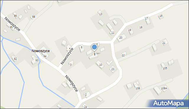 Nowoszyce, Nowoszyce, 8, mapa Nowoszyce