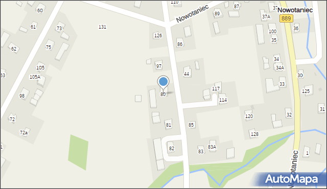 Nowotaniec, Nowotaniec, 80, mapa Nowotaniec