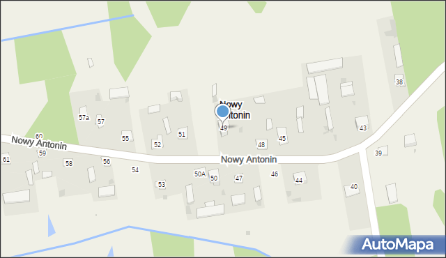 Nowy Antonin, Nowy Antonin, 49, mapa Nowy Antonin