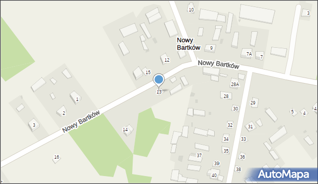 Nowy Bartków, Nowy Bartków, 13, mapa Nowy Bartków