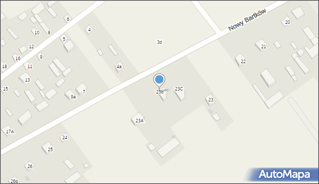 Nowy Bartków, Nowy Bartków, 23b, mapa Nowy Bartków