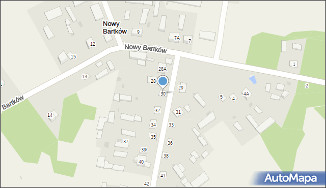 Nowy Bartków, Nowy Bartków, 30, mapa Nowy Bartków