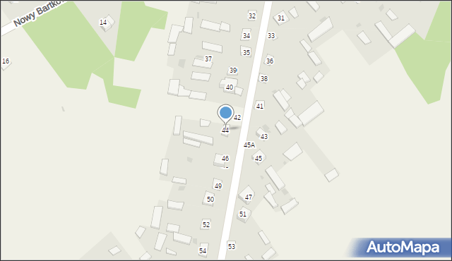Nowy Bartków, Nowy Bartków, 44, mapa Nowy Bartków