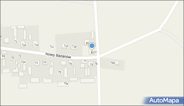 Nowy Bazanów, Nowy Bazanów, 81, mapa Nowy Bazanów