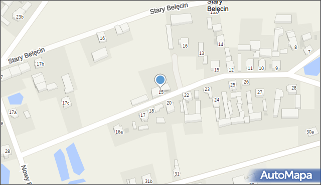 Nowy Belęcin, Nowy Belęcin, 15, mapa Nowy Belęcin