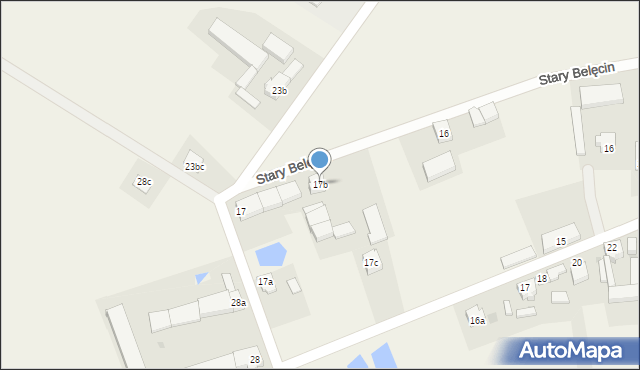 Nowy Belęcin, Nowy Belęcin, 17b, mapa Nowy Belęcin