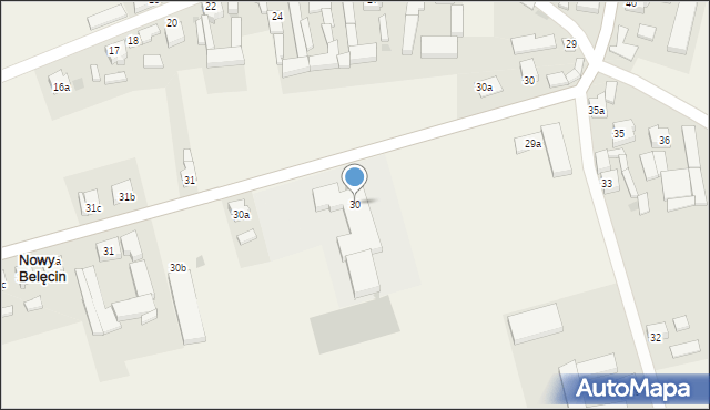 Nowy Belęcin, Nowy Belęcin, 30, mapa Nowy Belęcin