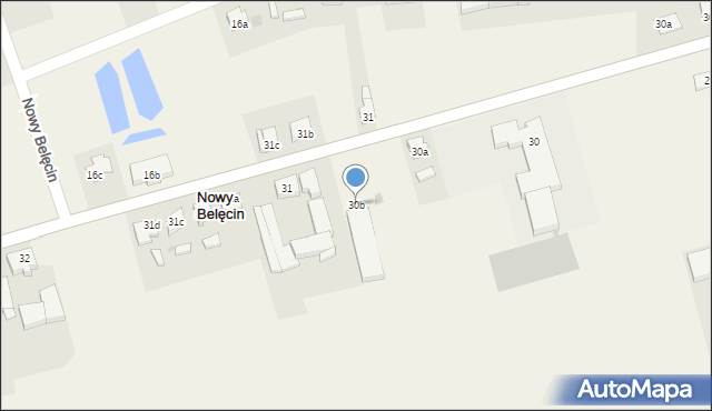 Nowy Belęcin, Nowy Belęcin, 30b, mapa Nowy Belęcin