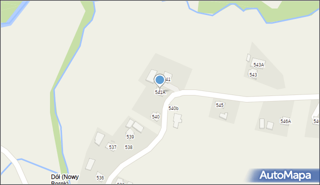 Nowy Borek, Nowy Borek, 541A, mapa Nowy Borek