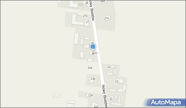 Nowy Bostów, Nowy Bostów, 25, mapa Nowy Bostów
