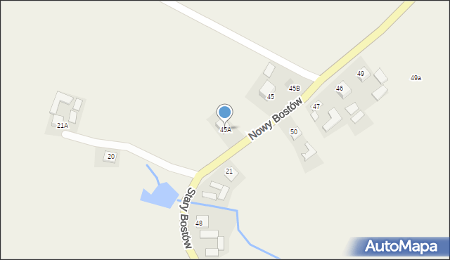 Nowy Bostów, Nowy Bostów, 45A, mapa Nowy Bostów